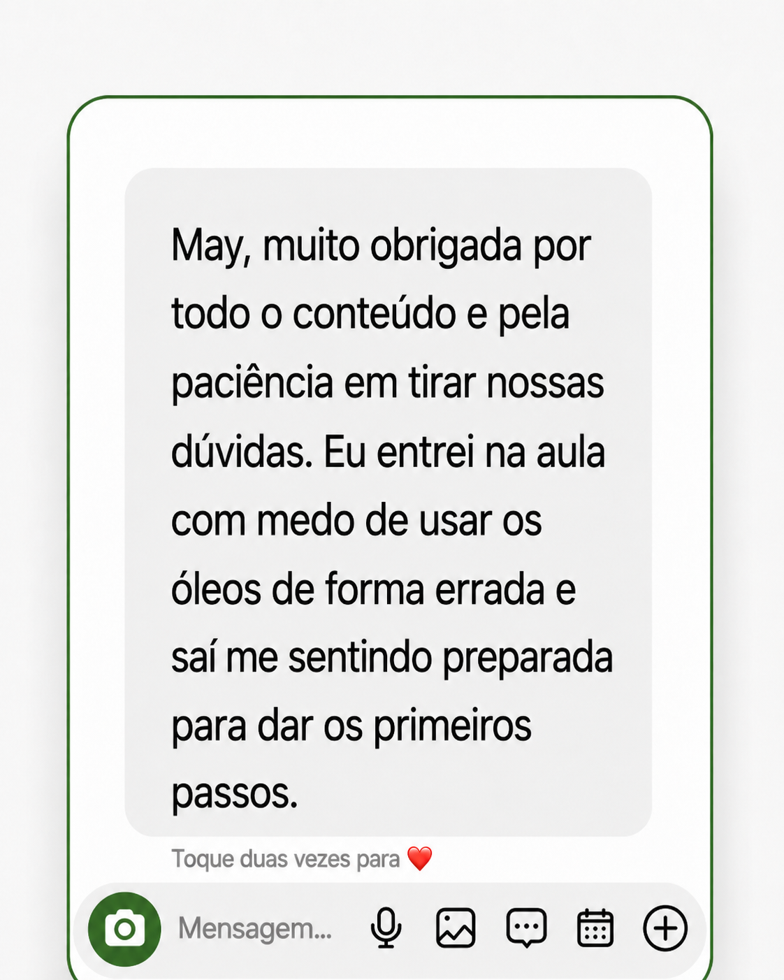 Depoimento 4 recebido pelo WhatsApp